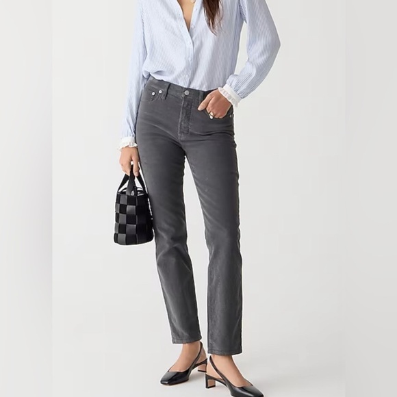J. Crew Pants - J.Crew Gray Corduroy Vintage Slim Straight size 6p